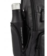 PIQUADRO CHARLIE Laptop-Rucksack 15,6", aus Leder Schwarz - PC-Rucksäcke - 3