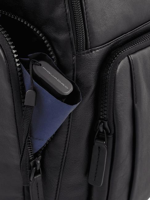 CHARLIE Laptop-Rucksack 15,6", aus Leder Schwarz - PC-Rucksäcke