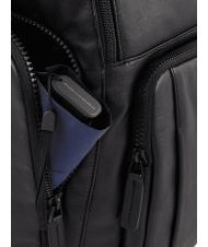 PIQUADRO CHARLIE Laptop-Rucksack 15,6", aus Leder Schwarz - PC-Rucksäcke - 4