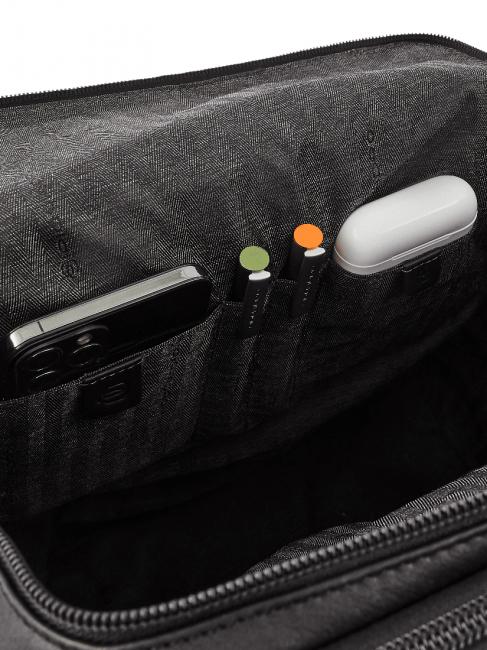 CHARLIE Laptop-Rucksack 15,6", aus Leder Schwarz - PC-Rucksäcke