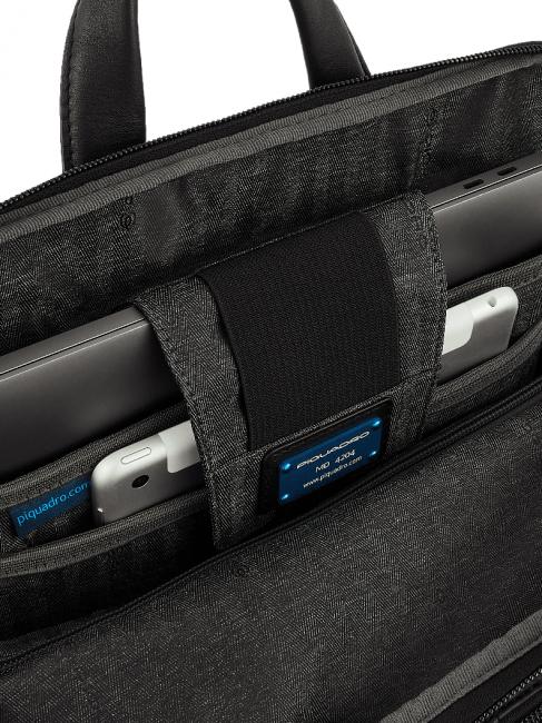 CHARLIE Laptop-Rucksack 15,6", aus Leder Schwarz - PC-Rucksäcke