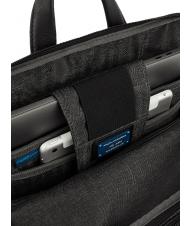 PIQUADRO CHARLIE Laptop-Rucksack 15,6", aus Leder Schwarz - PC-Rucksäcke - 6