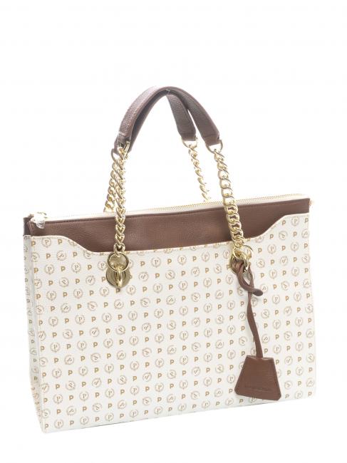 Heritage Classic Handshopper, mit Schulterriemen elfenbein / braun - Damentaschen