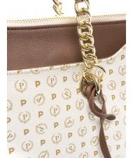 POLLINI Heritage Classic Handshopper, mit Schulterriemen elfenbein / braun - Damentaschen - 3