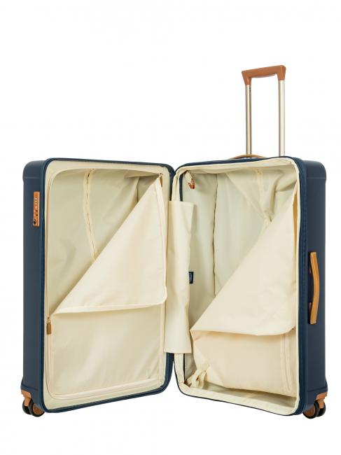 CAPRI Großer Trolley mit USB-Anschluss Blau - Harte Trolleys