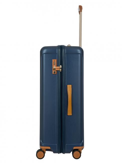 CAPRI Großer Trolley mit USB-Anschluss Blau - Harte Trolleys