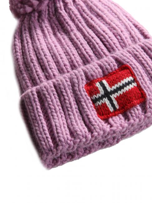 KIDS SEMIURY 6 Mütze mit Bommeln violette Stiefmütterchen - Mützen/Hüte