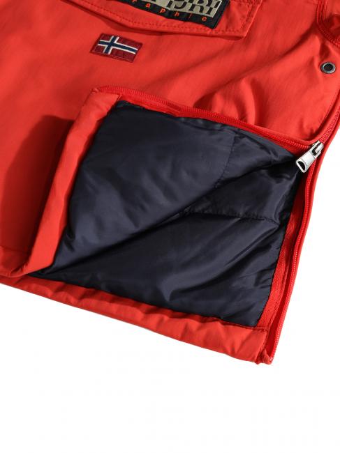 KIDS RAINFIOREST 2 POCKET Kapuzenjacke (4-16 Jahre) rote Mohnblumen - Kinder Jacken