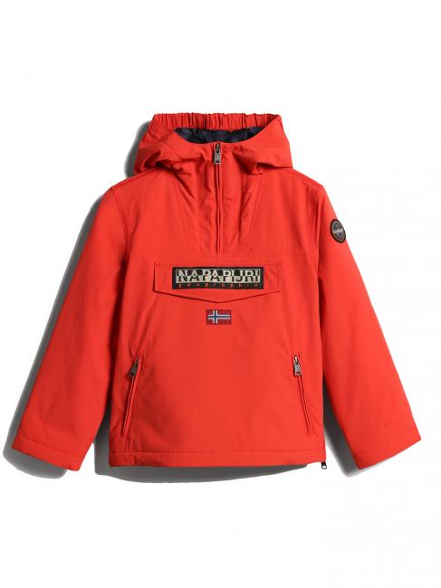 KIDS RAINFIOREST 2 POCKET Kapuzenjacke (4-16 Jahre) rote Mohnblumen - Kinder Jacken