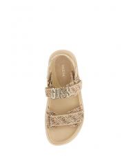 GUESS FABELIS 2 Sandalen mit Logo Beige / Braun - Damenschuhe - 5