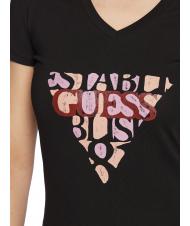 GUESS AMALIA T-Shirt mit V-Ausschnitt jetbla - T-Shirts und Tops f&uuml;r Damen - 3