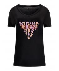 GUESS AMALIA T-Shirt mit V-Ausschnitt jetbla - T-Shirts und Tops f&uuml;r Damen - 4