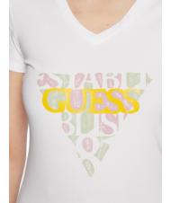 GUESS AMALIA T-Shirt mit V-Ausschnitt purwei&szlig; - T-Shirts und Tops f&uuml;r Damen - 3