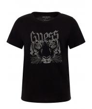 GUESS LOGO TIGER EASY T-Shirt mit Nieten jetbla - T-Shirts und Tops f&uuml;r Damen - 4