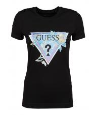 GUESS ALVA T-Shirt aus Stretch-Baumwolle jetbla - T-Shirts und Tops f&uuml;r Damen - 4