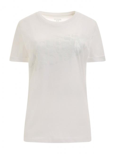 AURELIA Baumwoll-T-Shirt mit Aufdruck purwei&szlig; - T-Shirts und Tops f&uuml;r Damen