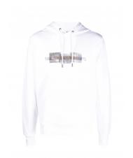 CALVIN KLEIN BOX STRIPED LOGO Kapuzenpullover Helles Weiss - Sweatshirts Herren - 4