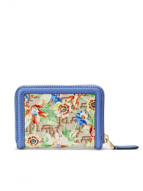 OVL JACQUARD Kleines Portemonnaie mit Rei&szlig;verschluss prnt khaki mjcqrd/nw englisch blau - Brieftaschen Damen