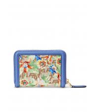 RALPH LAUREN OVL JACQUARD Kleines Portemonnaie mit Rei&szlig;verschluss prnt khaki mjcqrd/nw englisch blau - Brieftaschen Damen - 3