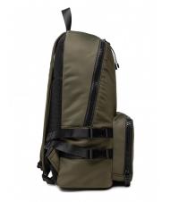 TRUSSARDI SPEEDY LETTERING Nylon-Rucksack, 15,6-Zoll-PC-Halterung gr&uuml;ne Olive / Stein - PC-Rucks&auml;cke - 3