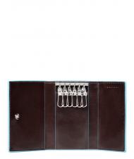 PIQUADRO BLUE SQUARE Schlüsseletui aus Leder MAHAGONI - Schlüsselanhänger und Schlüsseletuis - 2