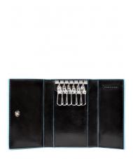 PIQUADRO BLUE SQUARE Schlüsseletui aus Leder - Schlüsselanhänger und Schlüsseletuis