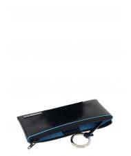 PIQUADRO Schlüsselbund BLAUES QUADRAT, aus Leder Blau - Schlüsselanhänger und Schlüsseletuis - 2