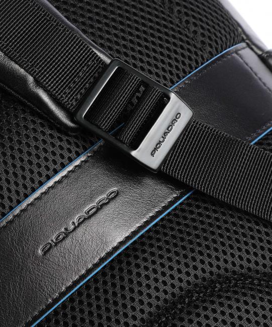 BLUE SQUARE Revamp Laptop-Rucksack 14", aus Leder Schwarz - PC-Rucksäcke