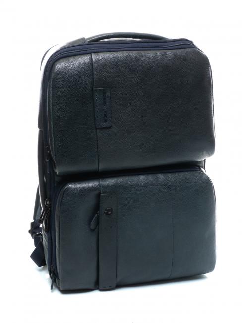 P15 PLUS Lederrucksack für 17" PC Blau - PC-Rucksäcke
