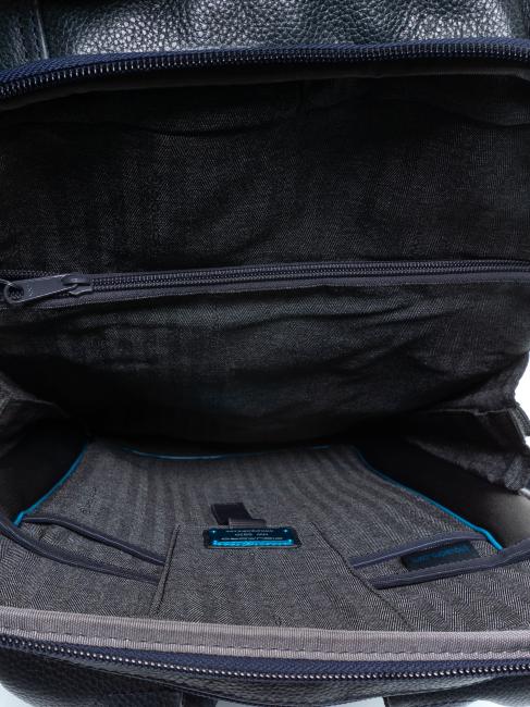 P15 PLUS Lederrucksack für 17" PC Blau - PC-Rucksäcke