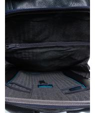 PIQUADRO P15 PLUS Lederrucksack für 17" PC Blau - PC-Rucksäcke - 6