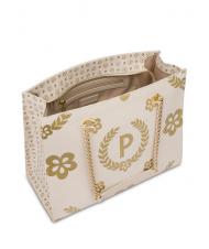 POLLINI HERITAGE Einkaufstasche mit Allover-Print elfenbein / braun - Damentaschen - 4