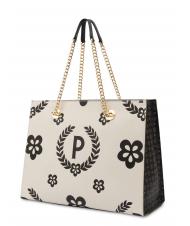 POLLINI HERITAGE Einkaufstasche mit Allover-Print schwarz / elfenbein - Damentaschen - 3