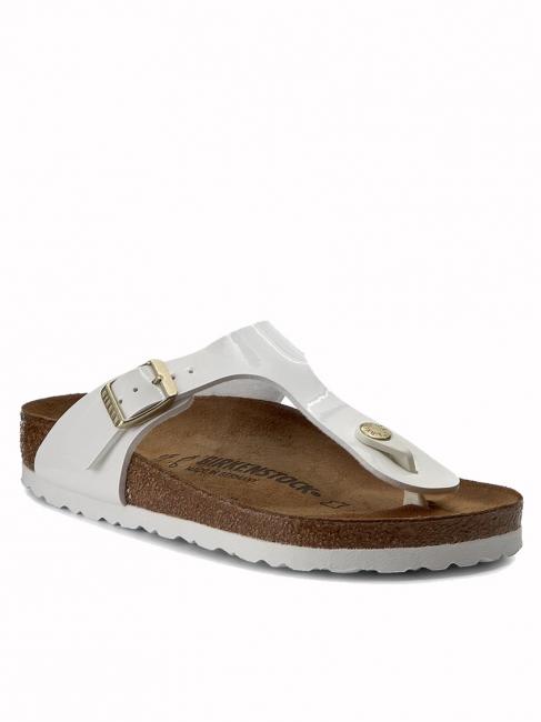 GIZEH Zehensandalen aus Birko-Flor Weiß - Damenschuhe
