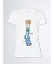 LIUJO MODA GIRL T-shirt bco oct.gl&uuml;hendes M&auml;dchen - T-Shirts und Tops f&uuml;r Damen - 4