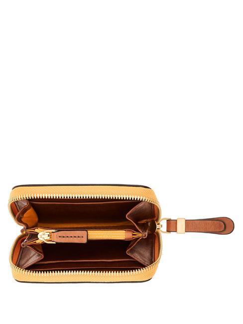 CHIARA Portemonnaie mit umlaufendem Reißverschluss, aus Leder BRAUN - Brieftaschen Damen