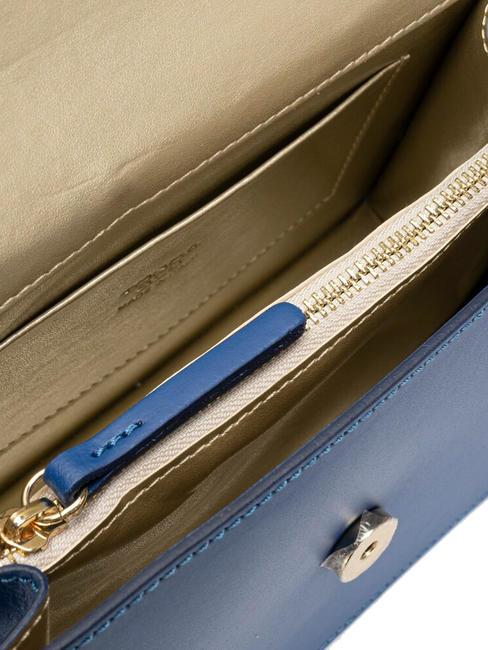 LILY  Mini-Umh&auml;ngetasche aus Leder Elektrisches Blau - Damentaschen