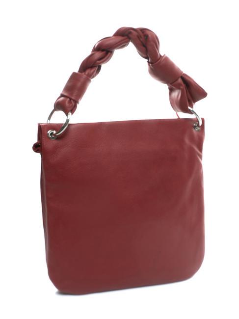 CHARLIZE Lederhandtasche mit Schultergurt karminrot - Damentaschen