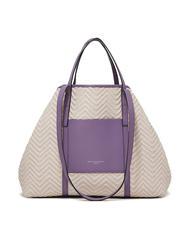 GIANNI CHIARINI SUPERLIGHT Einkaufstasche aus Stroh und Leder var. Glyzinie - Damentaschen - 2