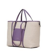 GIANNI CHIARINI SUPERLIGHT Einkaufstasche aus Stroh und Leder var. Glyzinie - Damentaschen - 3