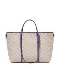 GIANNI CHIARINI SUPERLIGHT Einkaufstasche aus Stroh und Leder var. Glyzinie - Damentaschen - 4