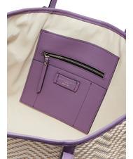 GIANNI CHIARINI SUPERLIGHT Einkaufstasche aus Stroh und Leder var. Glyzinie - Damentaschen - 5