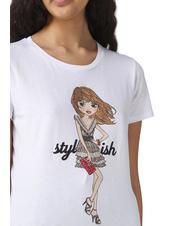 LIUJO MODA GIRL T-shirt bco oct.stylisches M&auml;dchen - T-Shirts und Tops f&uuml;r Damen - 3