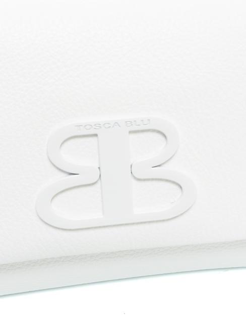 JULIA Clutch mit Schultergurt aus Leder Wei&szlig; - Damentaschen