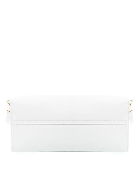JULIA Clutch mit Schultergurt aus Leder Wei&szlig; - Damentaschen