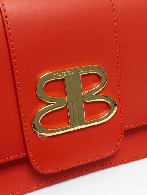 LILY  Mini-Umh&auml;ngetasche aus Leder ROT - Damentaschen