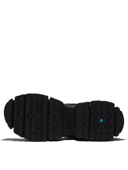 ADLEY WAY 2 BAND Ledersandale PECHSCHWARZ - Damenschuhe