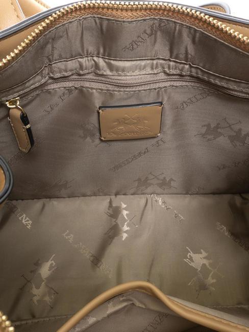 GISELA Umh&auml;ngetasche mit Schnalle Beige - Damentaschen