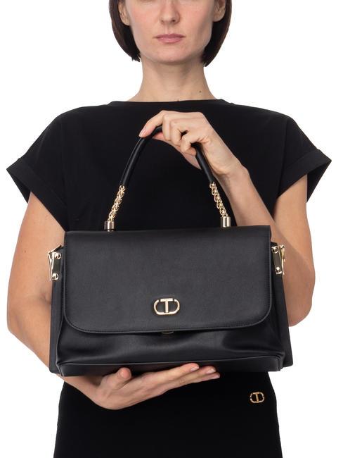 TORCHON Handtasche mit Schulterriemen Schwarz - Damentaschen
