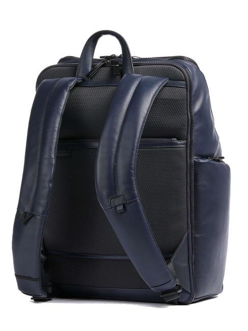 FINN Laptop-Rucksack 15,6", aus Leder Blau - PC-Rucksäcke